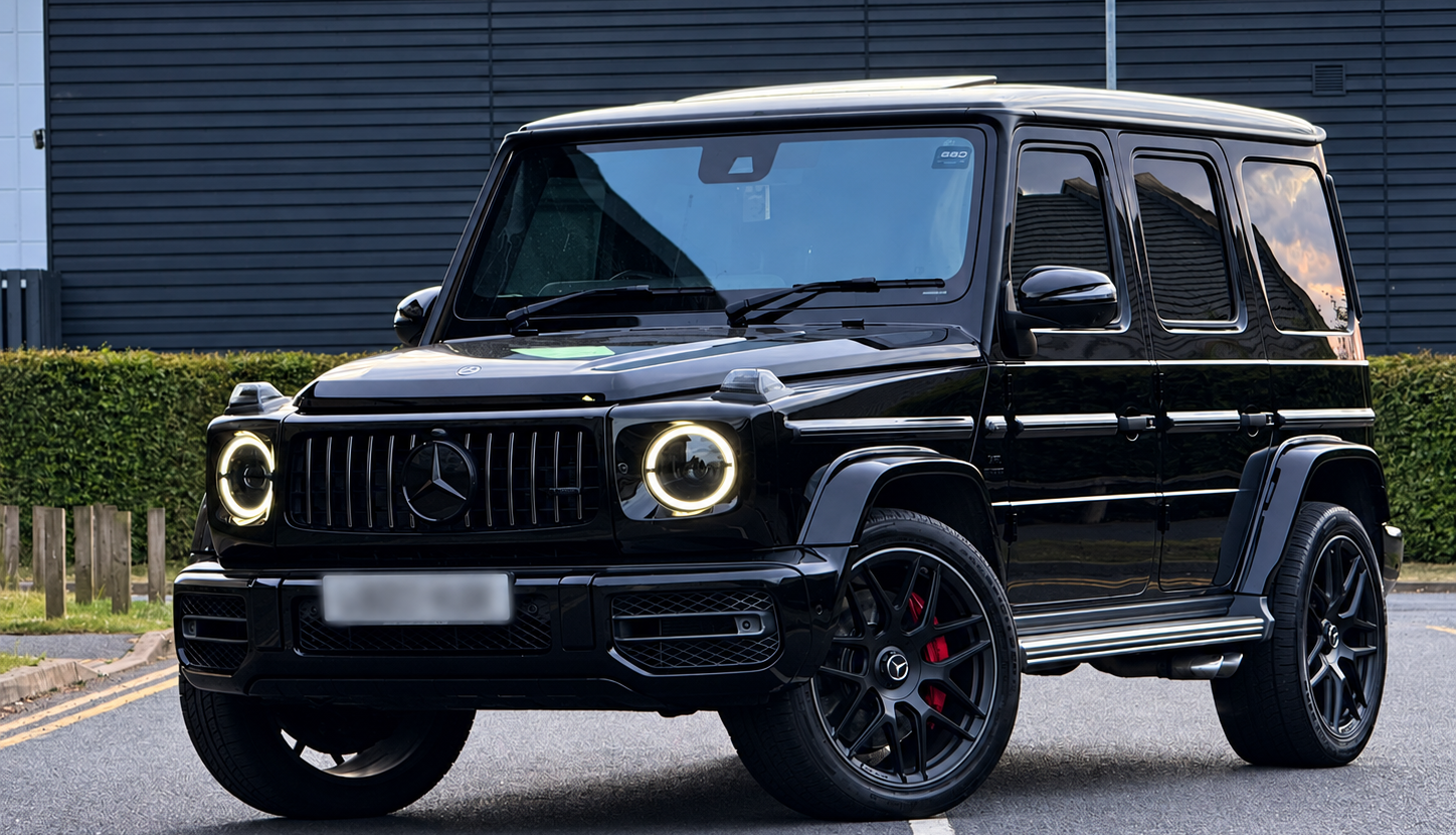 Black Mercedes-AMG G63 at Dusk