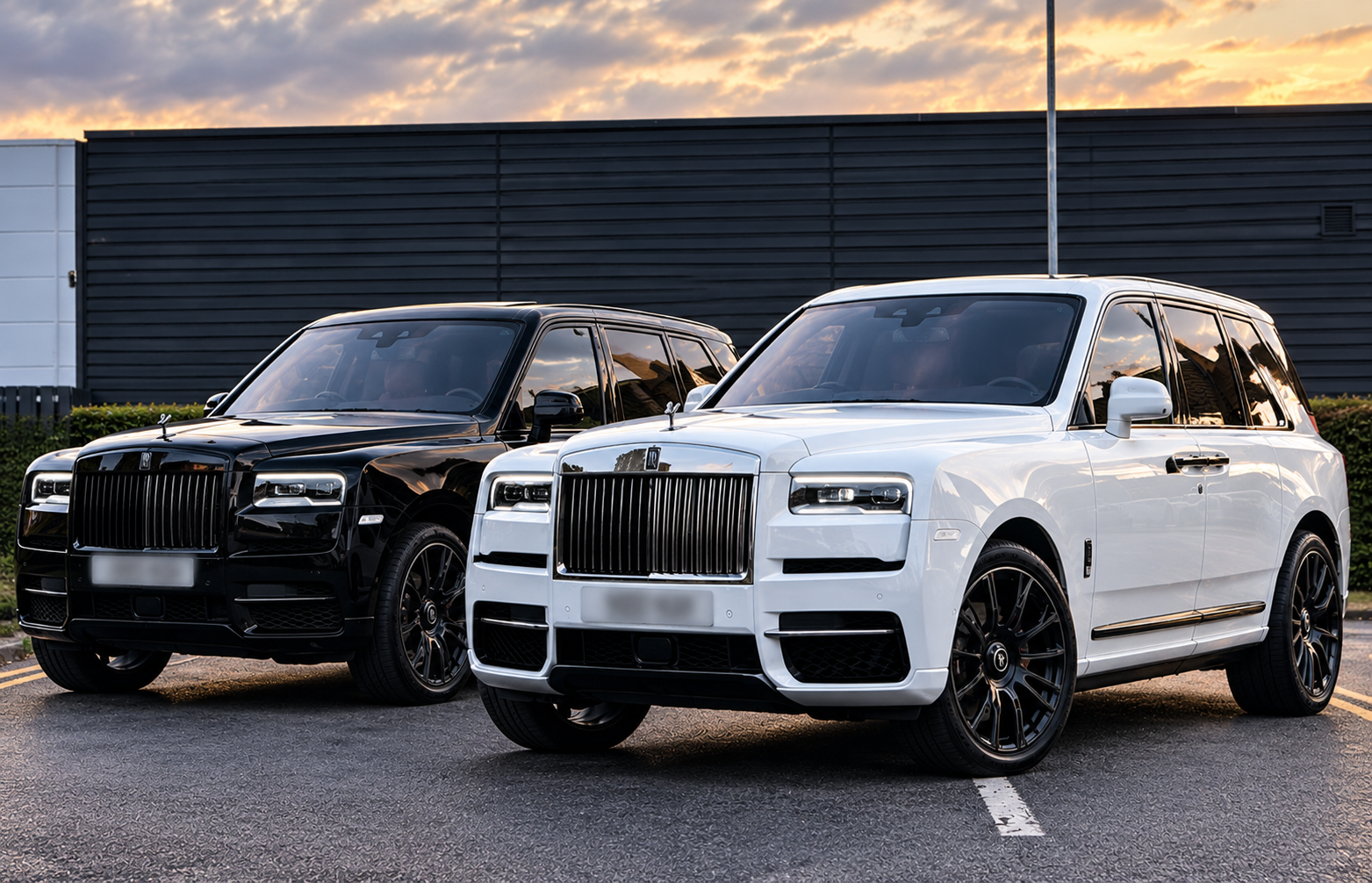 Luxury SUVs at Golden Hour